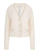 GUESS Cardigan Donna ISABELLE LS VN CARDI SWTR W4YR22 Z37L1 G012 Bianco - Stilato