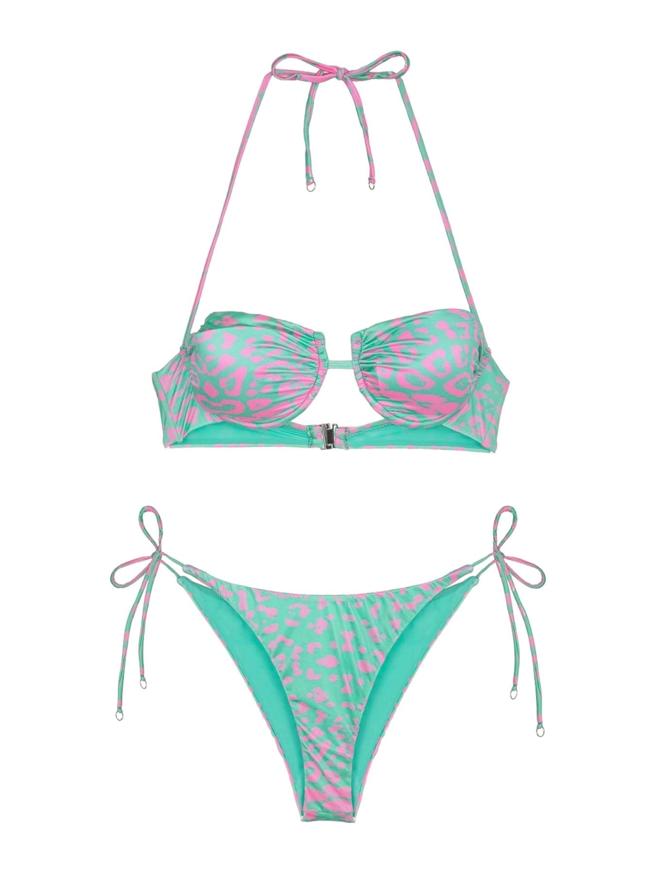 F**K Costume da bagno Donna FK24-0401X02 Verde - Stilato