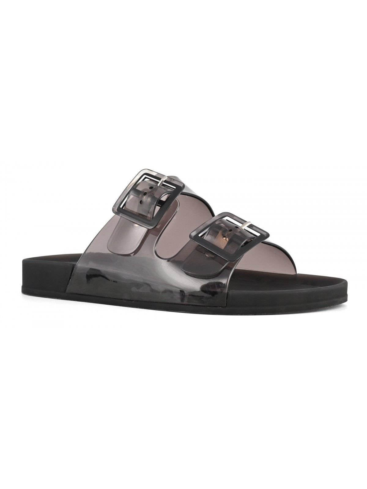 COLORS OF CALIFORNIA Ciabatta Donna jelly sandal 2 buckles HC.CHJ010 BLA Nero - Stilato