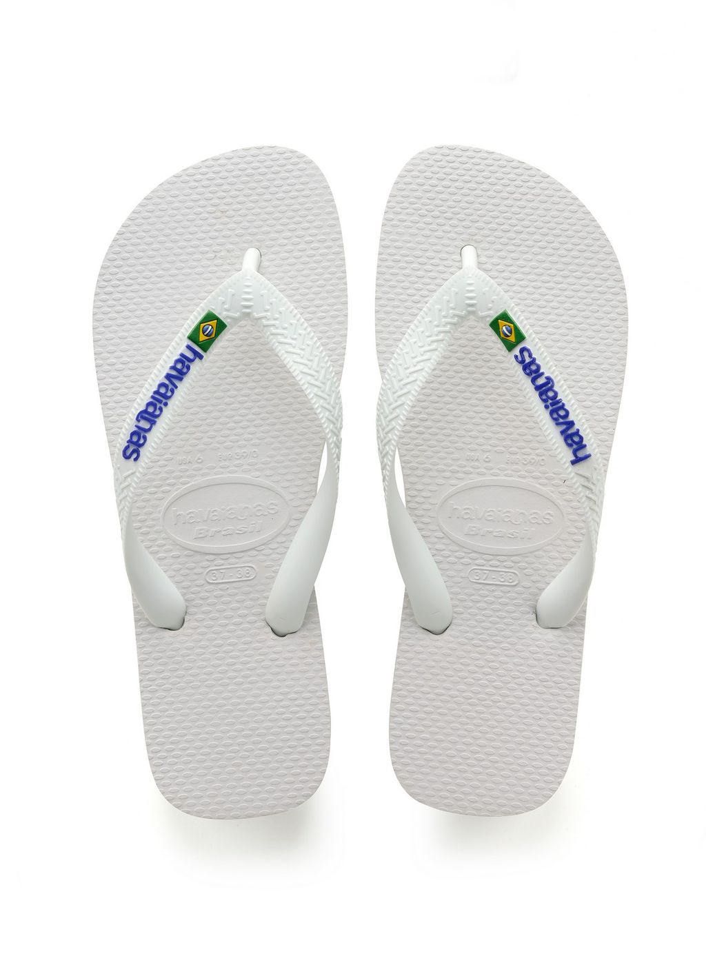 HAVAIANAS Infradito Unisex adulto Hav. Brasil logo 4110850.0001 Bianco - Stilato