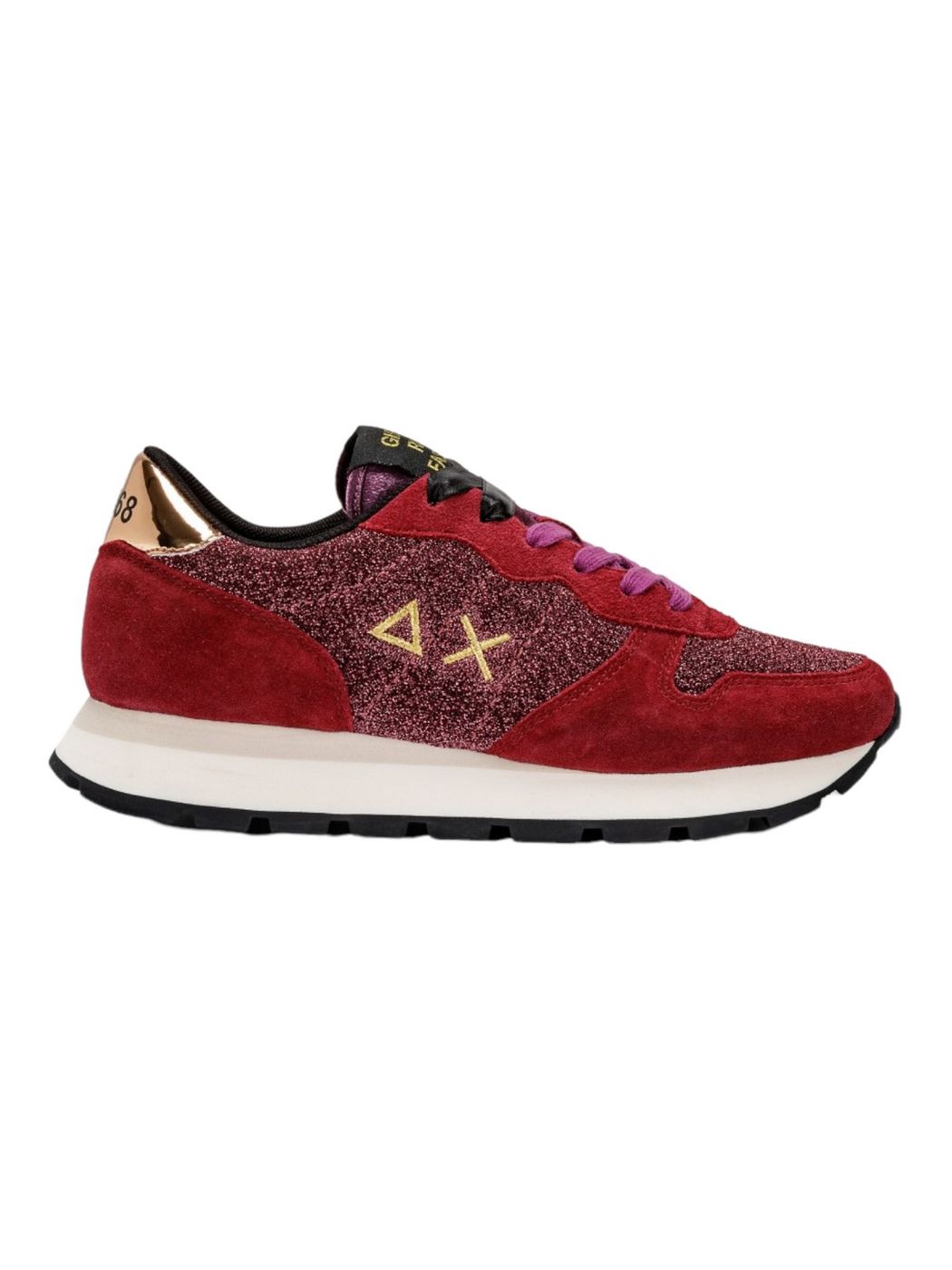 SUN68 Sneaker Donna Ally glitter Z42203 41 Rosso - Stilato