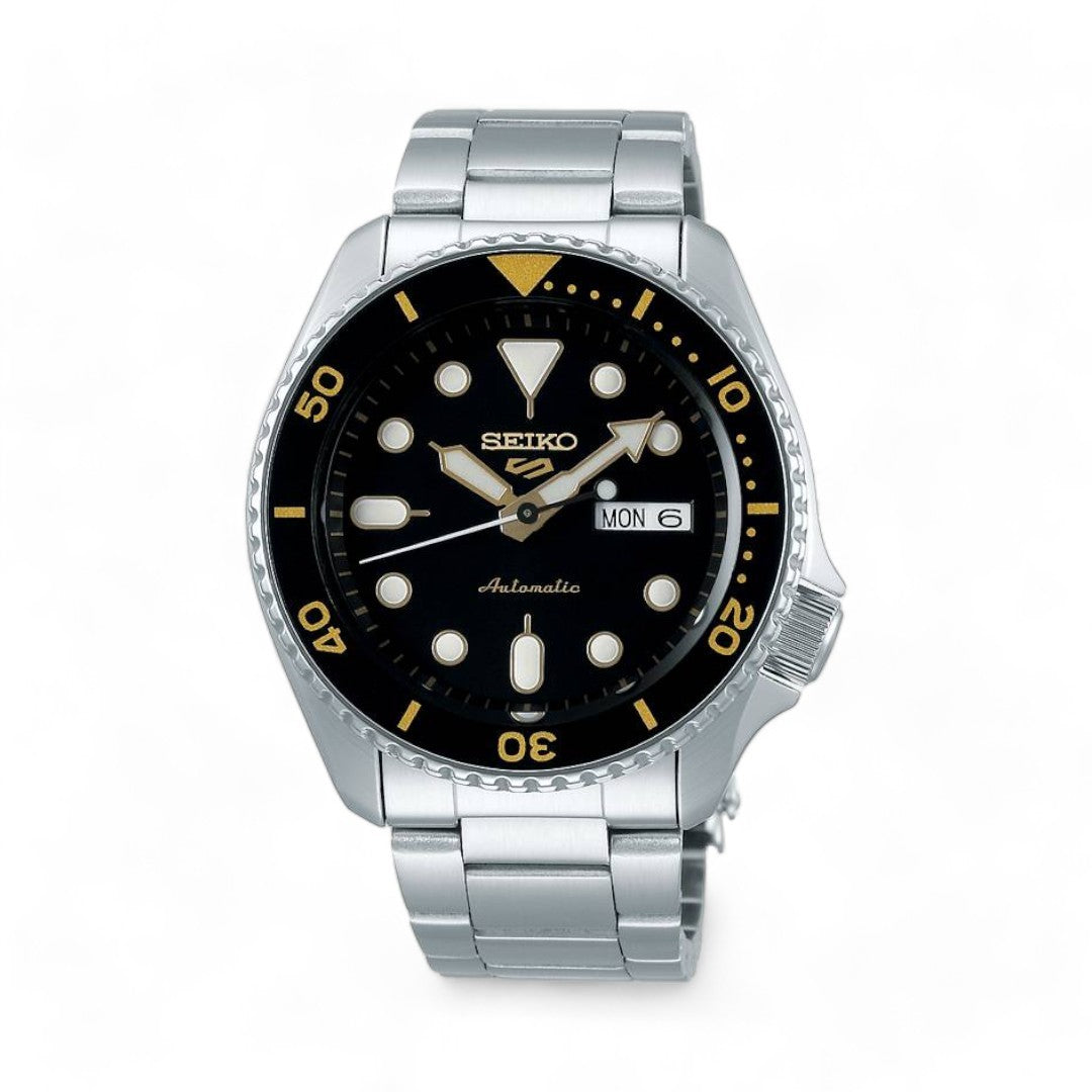 Seiko 5 Sport Orologio Uomo Nero e Dorato - SRPD57K1 - Stilato