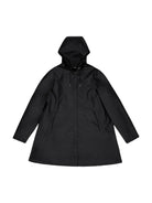 RAINS Giubbino Donna A-line W Jacket W3 18050 01 Black Nero - Stilato