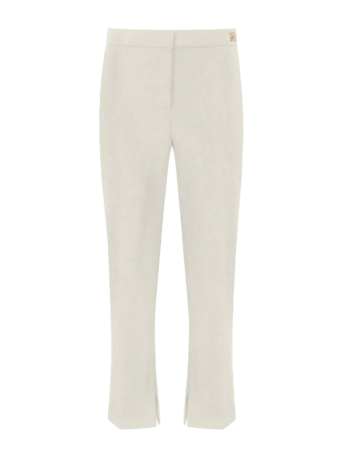 Elisabetta Franchi Pantalone Donna Bianco in Crêpe con Spacchetti PA05447E2 193 - Stilato