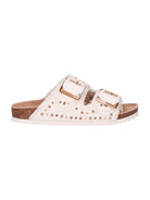 COLORS OF CALIFORNIA Sandalo Donna two buckle denim sandal HC.BIO406 ICE Bianco - Stilato