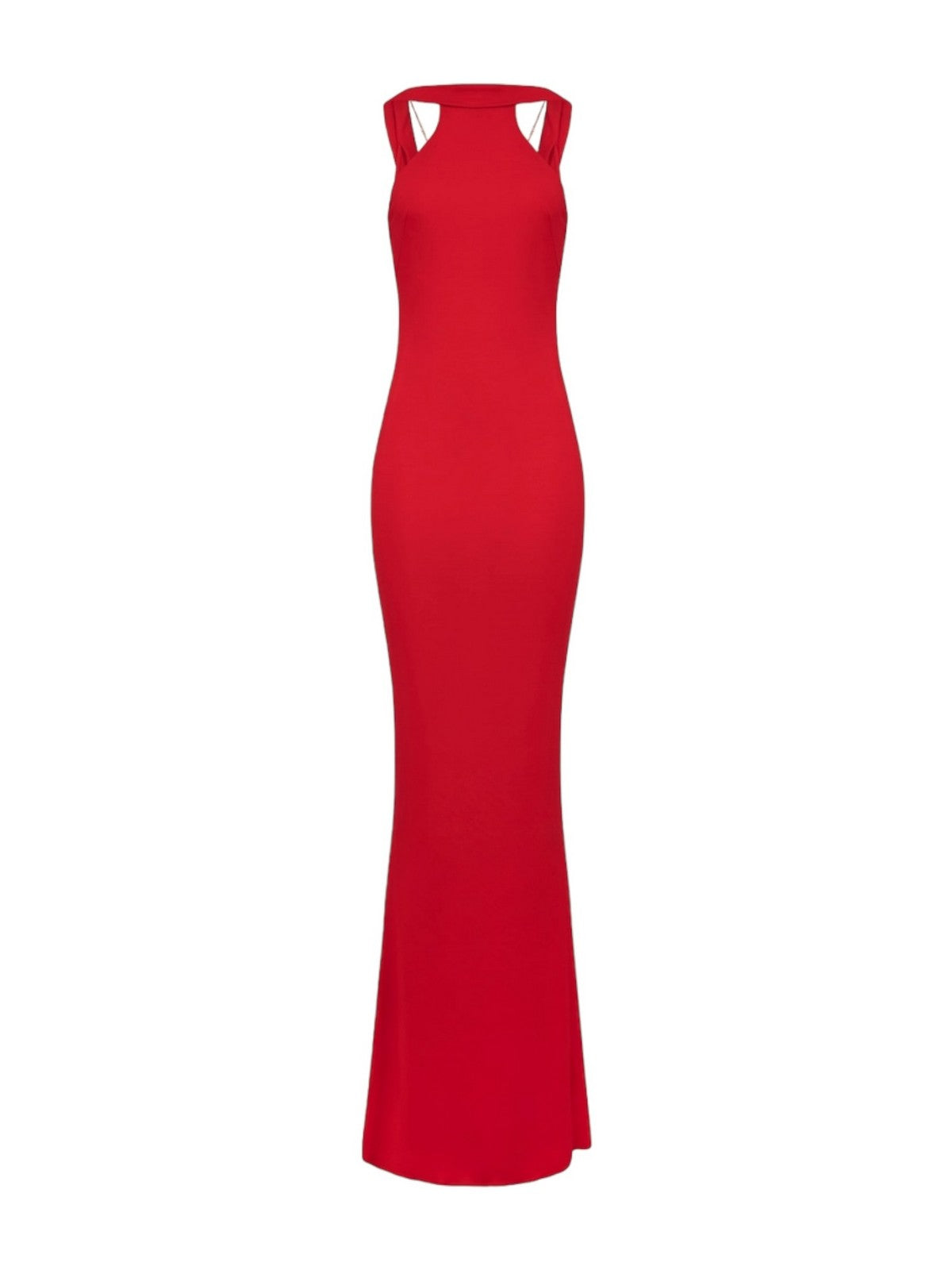 Abito Donna Rosso Elisabetta Franchi - Red Carpet In Jersey Con Collana Sulla Schiena - AB71647E2 CG5 - Stilato