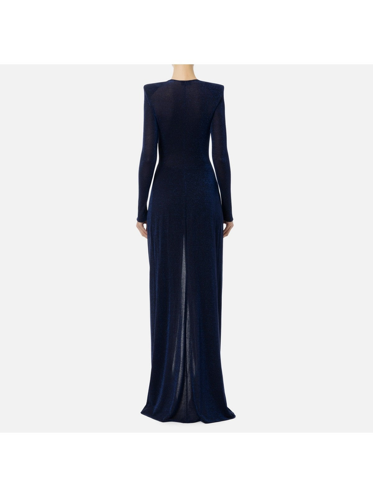 Abito Donna Blu Red Carpet Elisabetta Franchi In Jersey Lurex Con Nodo - AB72447E2 B75 - Stilato