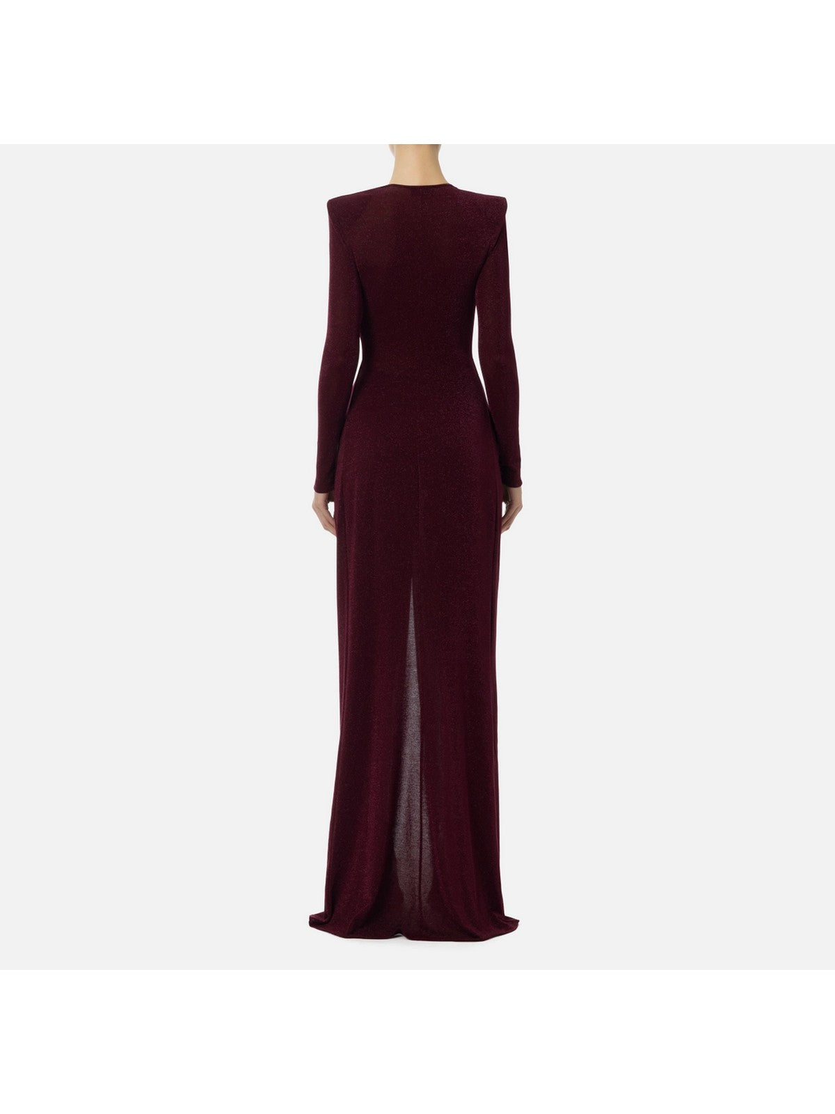 Elisabetta Franchi Abito Red Carpet Rouge Noir In Jersey Lurex Nodo Logo Donna AB72447E2 CG3 - Stilato