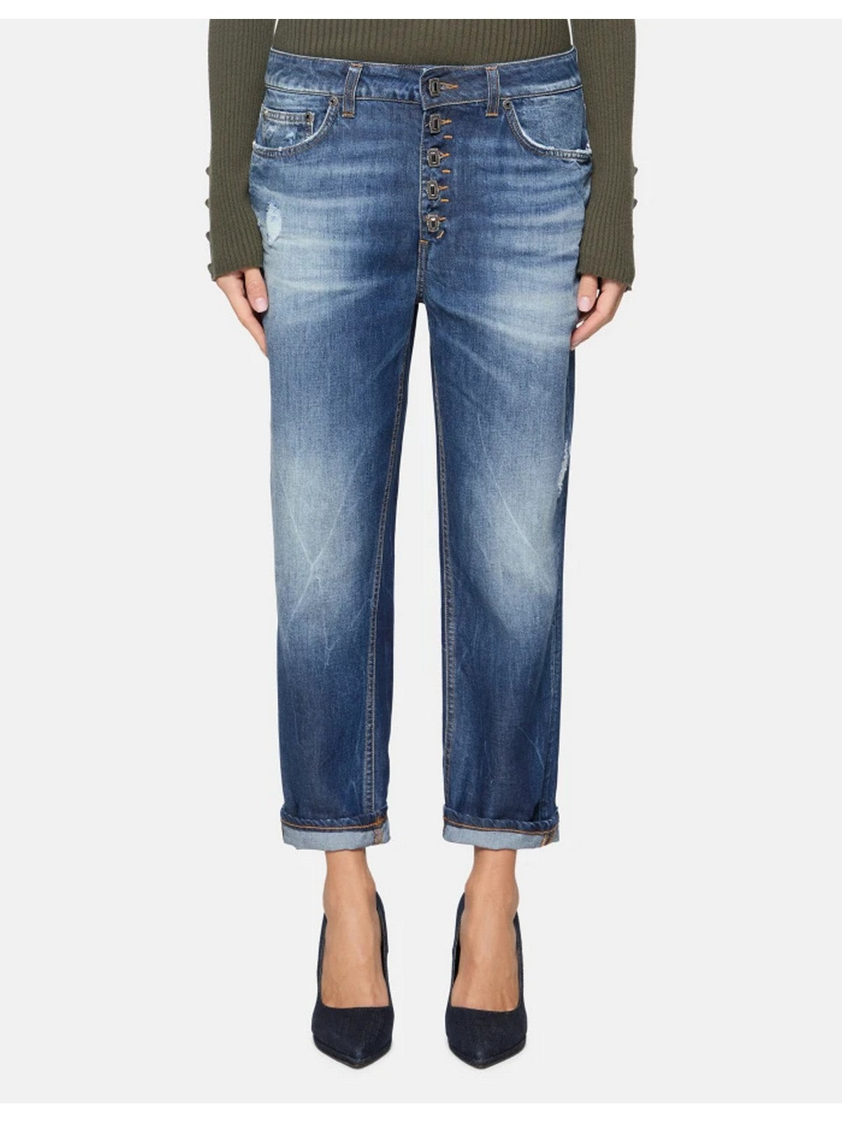 Jeans Blu Vita Bassa Dondup Donna - Koons Gioiello DP268B DF0266D IC5 800 - Stilato