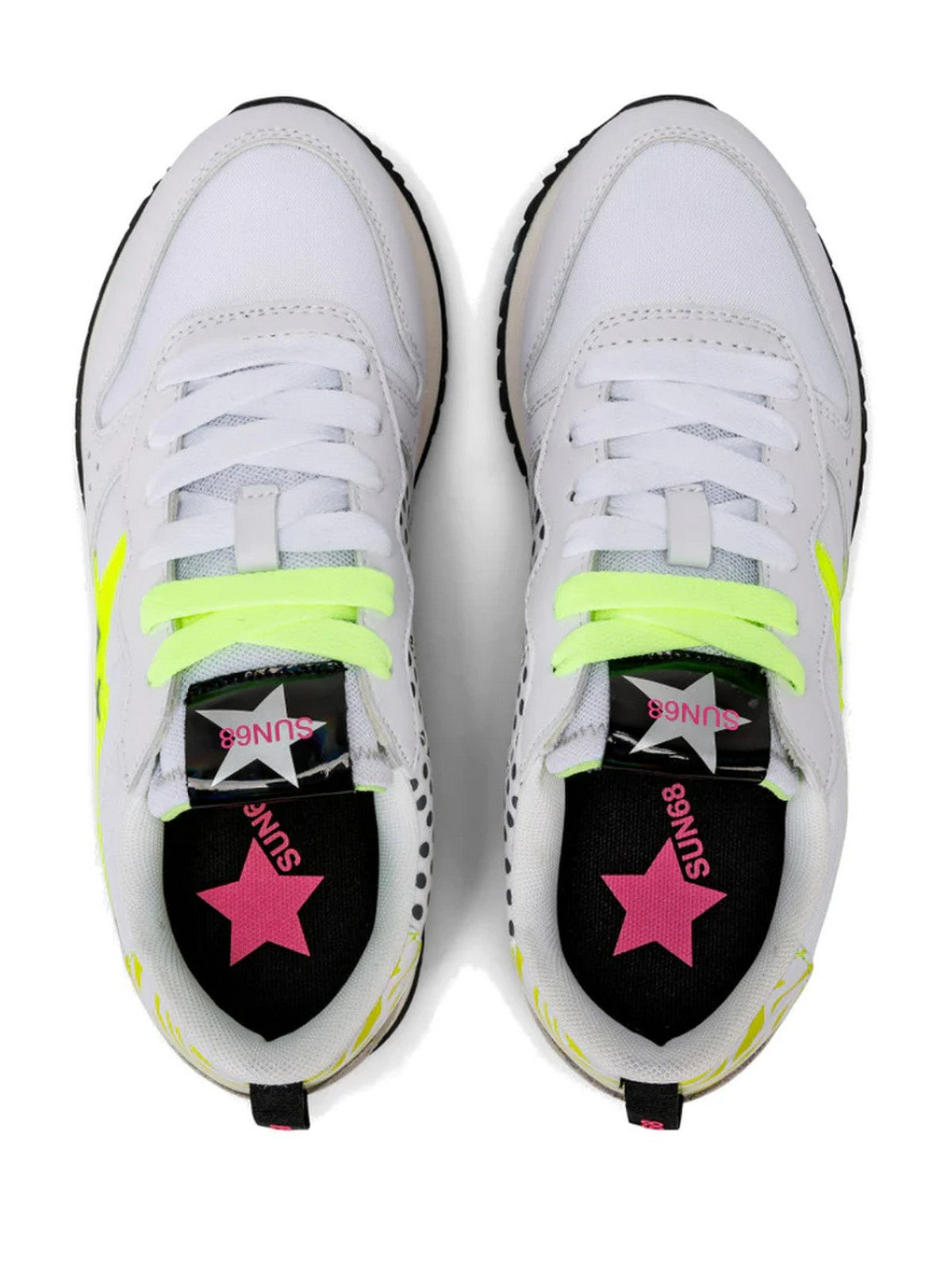 SUN68 Sneaker Donna Stargirl transparent patch Z33213 0163 Bianco - Stilato